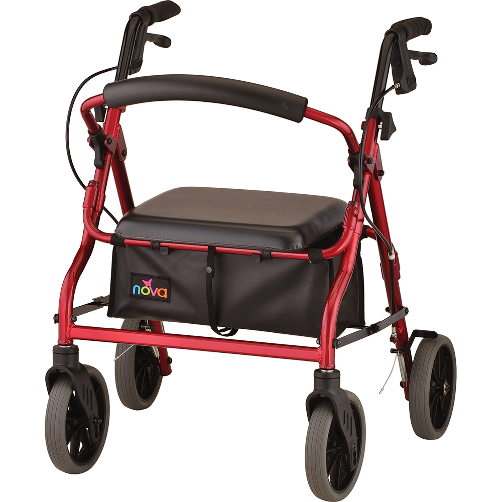 Click to view ZOOM 18 ROLLING WALKER RED